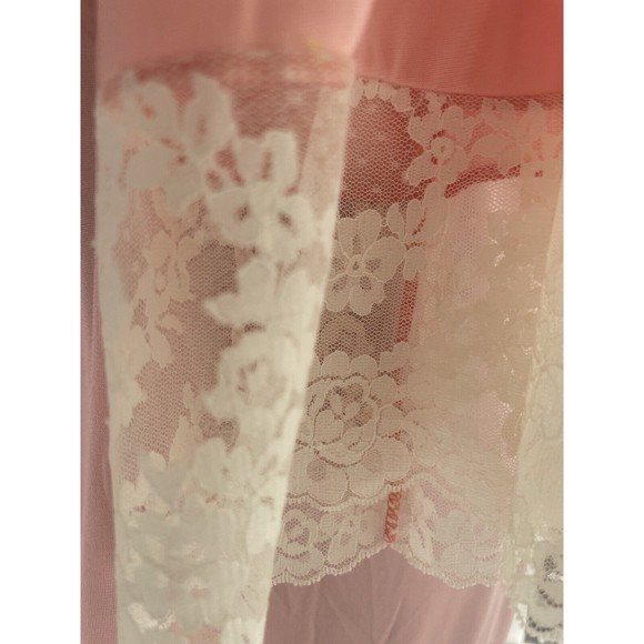 Vintage Jenelle of California Peach Pink Long Nylon Nightgown - Picture 4 of 13